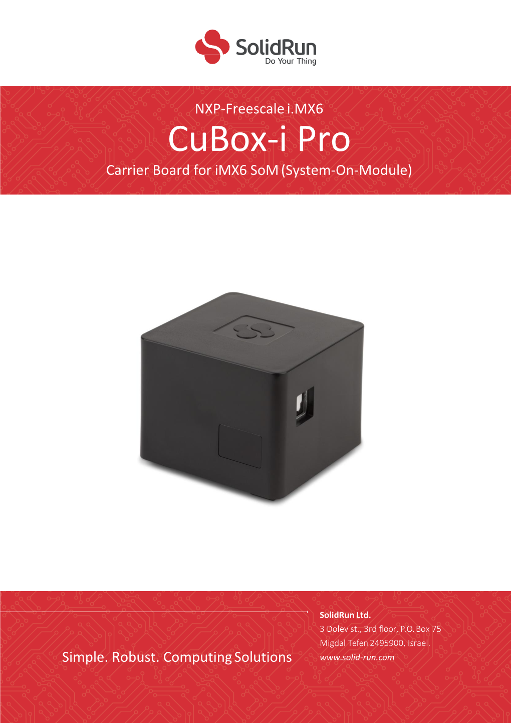 Cubox-I Pro Carrier Board for Imx6 Som (System-On-Module)