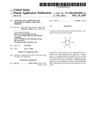 (12) Patent Application Publication (10) Pub. No.: US 2003/0055090 A1 Lin Et Al