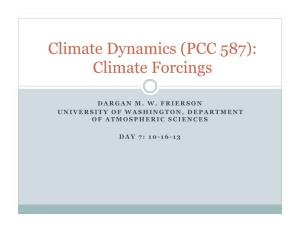 (PCC 587): Climate Forcings