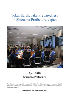 Tokai Earthquake Preparedness in Shizuoka Prefecture, Japan