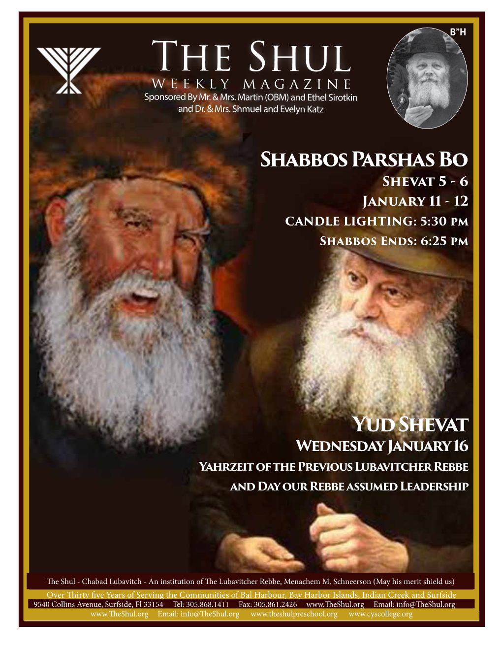 The Shul Weekly Magazine Sponsored by Mr