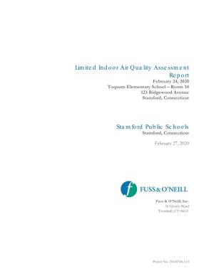Limited Indoor Air Quality Assessment Report Stamford Public Schools