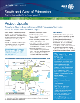 South and West of Edmonton Newsletter