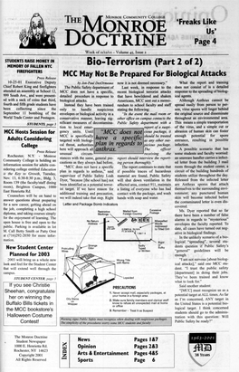 The Monroe Doctrine Student Newspaper News Pages I&7 1000 E