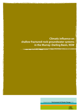 Climatic Influence on Shallow Fractured Rock Groundwater Systems in the Murray-Darling Basin