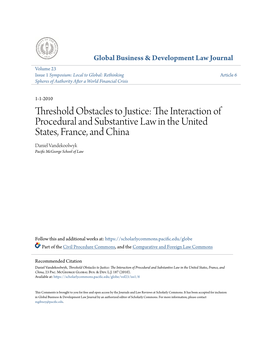 The Interaction of Procedural and Substantive Law in the United States, France, and China, 23 Pac