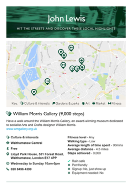 William Morris Gallery (9,000 Steps)