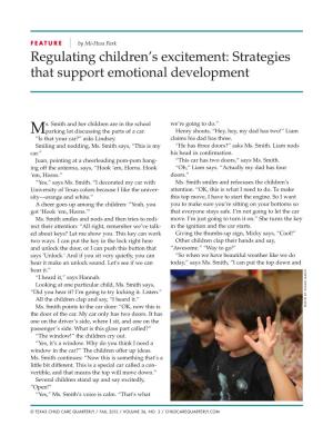 Regulating Children's Excitement: Strategies That Support Emotional