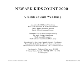 Newark Kids Count 2000