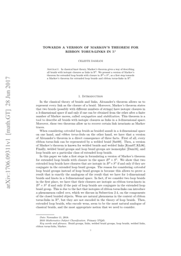 Towards a Version of Markov's Theorem for Ribbon Torus-Links in $\Mathbb {R}^ 4$