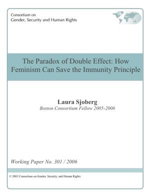 The Paradox of Double Effect: How Feminism Can Save the Immunity Principle