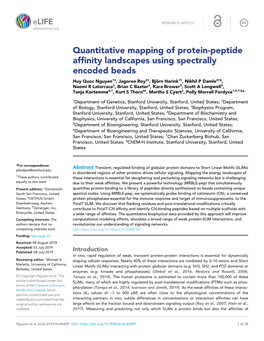 Quantitative Mapping of Protein-Peptide Affinity Landscapes