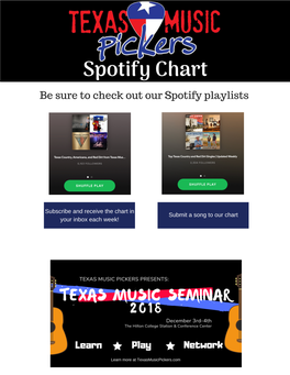 Spotify Chart Be Sure to Check out Our Spotify Playlists