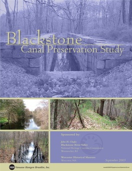 Blackstone Canal Preservation Study