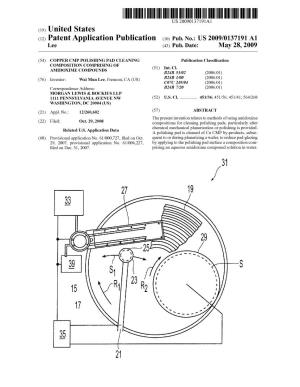 (12) Patent Application Publication (10) Pub. No.: US 2009/0137191A1 3