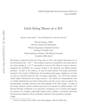 Little String Theory at A
