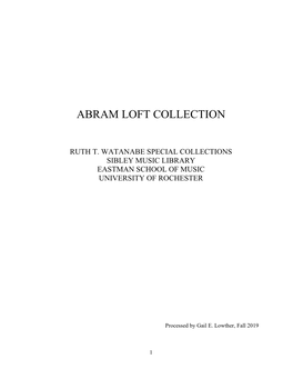 Abram Loft Collection