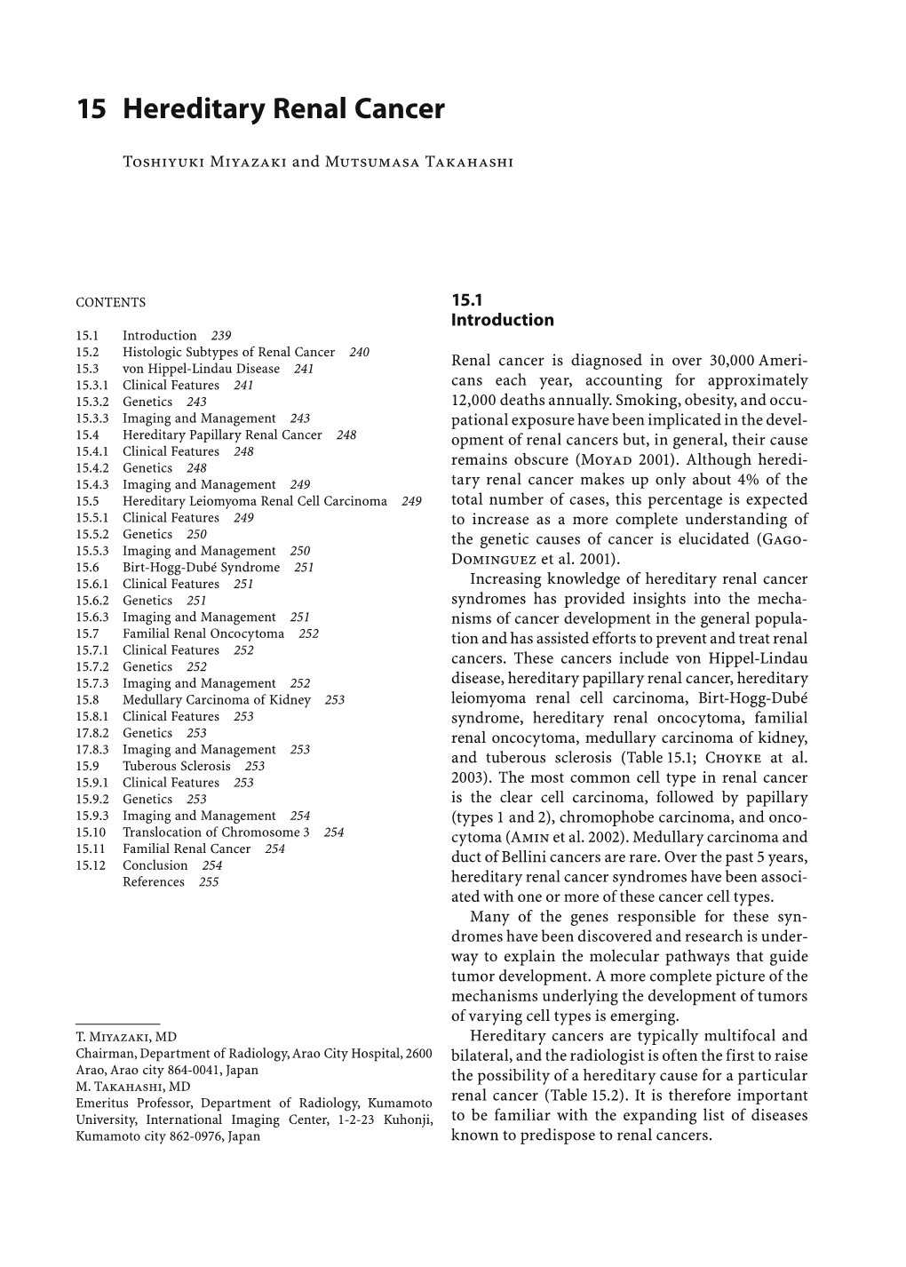 15 Hereditary Renal Cancer