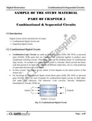 SAMPLE of the STUDY MATERIAL PART of CHAPTER 5 Combinational & Sequential Circuits