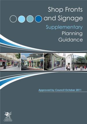 Shop Fronts and Signage Supplementary Planning Guidance