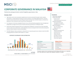 Corporate Governance in Malaysia | October 2017