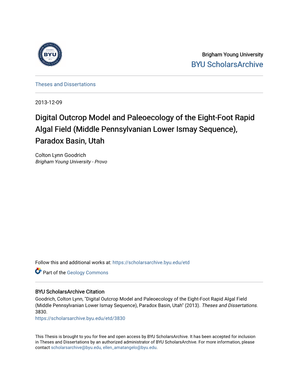 (Middle Pennsylvanian Lower Ismay Sequence), Paradox Basin, Utah