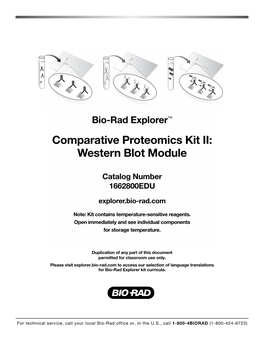 Comparative Proteomics Kit II: Western Blot Module