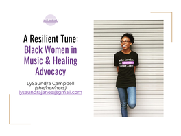 Black Women in Music & Healing Advocacy