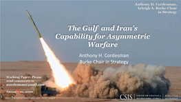 “The Gulf and Iran's Capability for Asymmetric Warfare” (.Pdf)