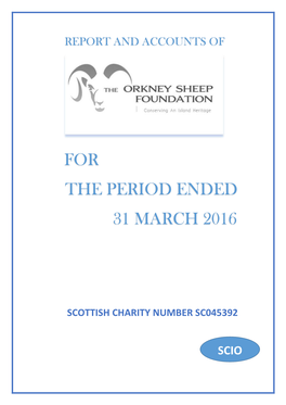 ANNUAL REPORT to 31 March 2016