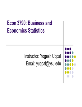 Econ 3790: Business and Economics Statistics