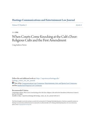 Religious Cults and the First Amendment Craig Andrews Parton
