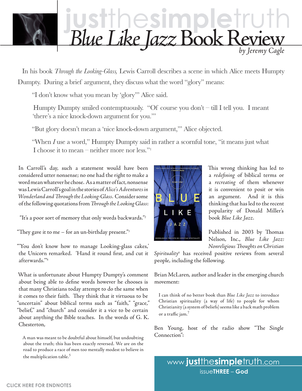 Blue Like Jazz Book Reviewby Jeremy Cagle