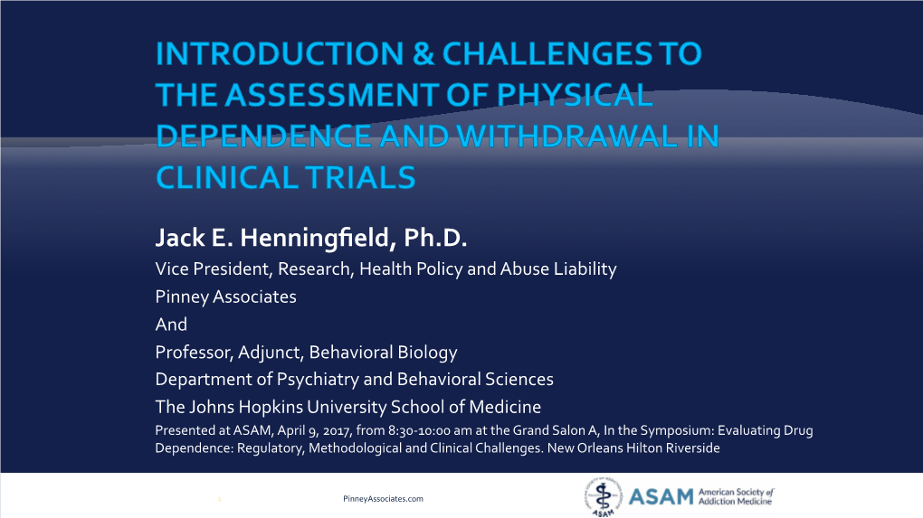 Withdrawal Are Important in the CSA 8-Factor Analysis to Inform Drug Scheduling Recommendations