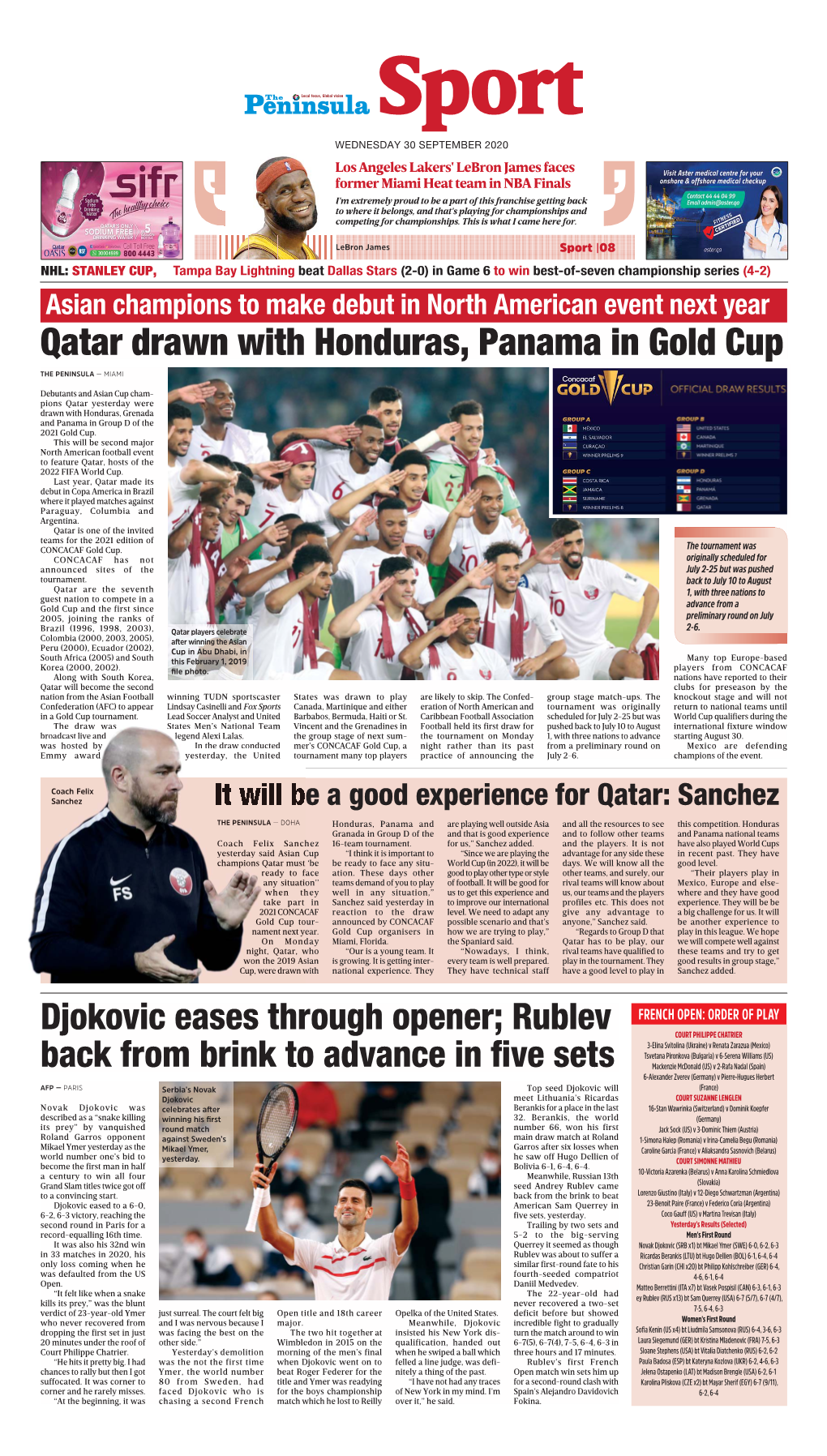 Qatar Drawn with Honduras, Panama in Gold Cup
