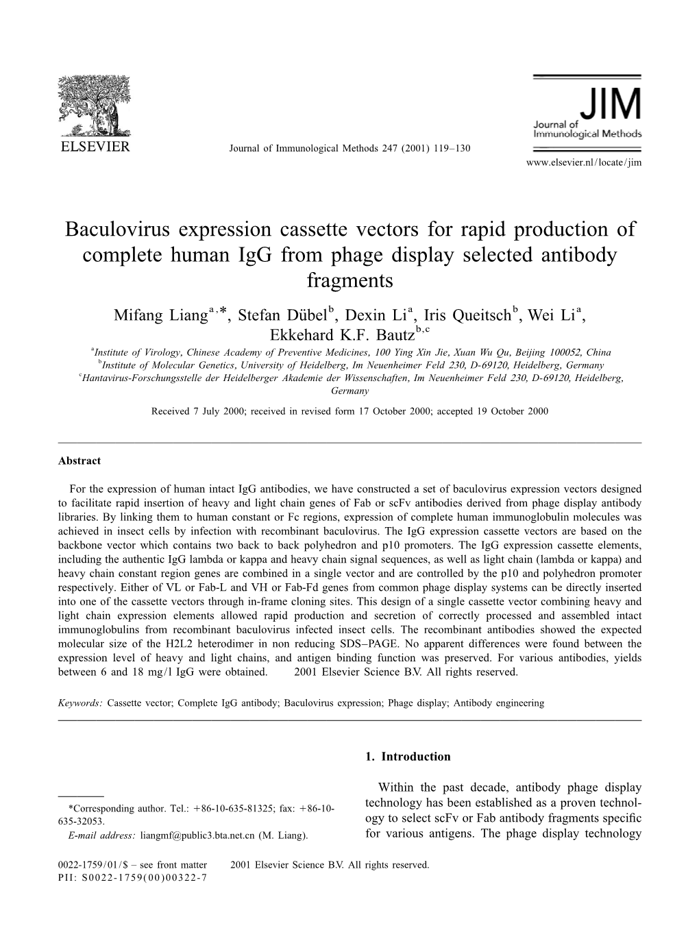 Baculovirus Expression Cassette Vectors for Rapid Production Of