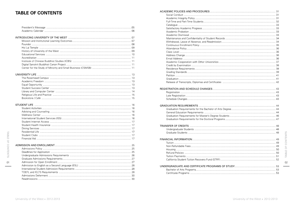 TABLE of CONTENTS Social Conduct