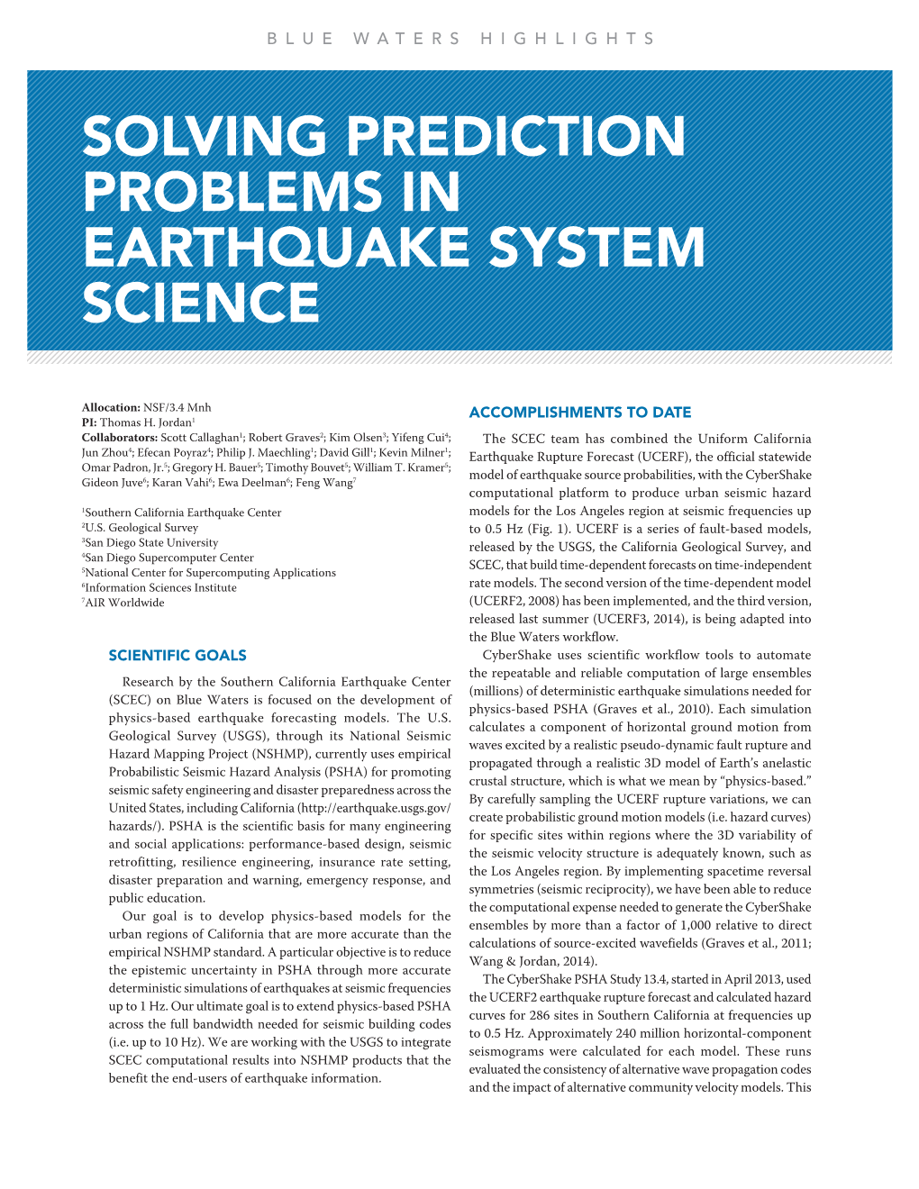 Thomas Jordan: Solving Prediction Problems in Earthquake System Science