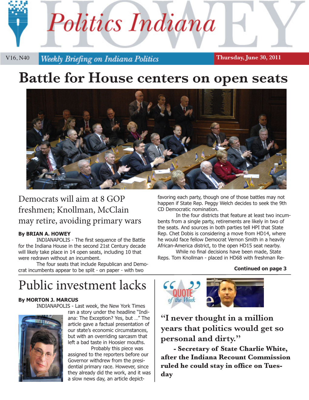 Battle for House Centers on Open Seats