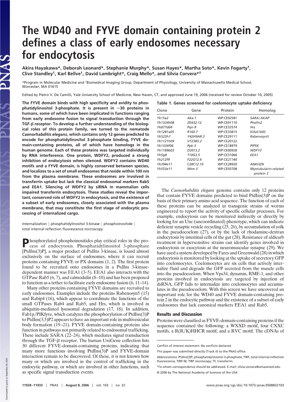 The WD40 and FYVE Domain Containing Protein 2 Defines a Class of Early Endosomes Necessary for Endocytosis