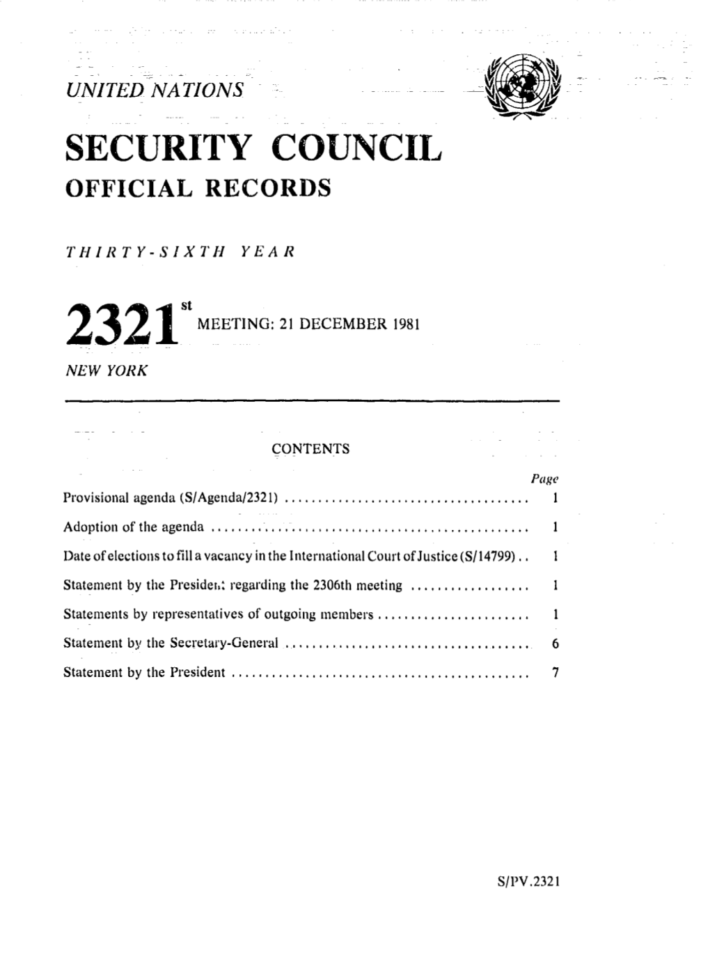 Security Council Official Records