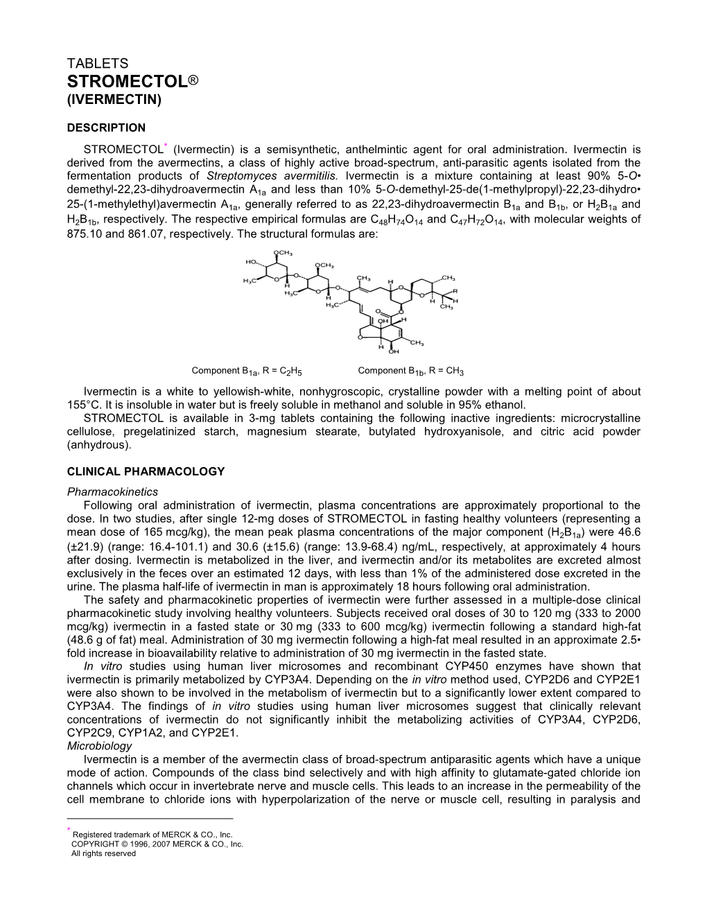 Stromectol® (Ivermectin)