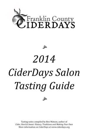 2014 Ciderdays Salon Tasting Guide