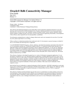 Oracle Rdb JDBC Drivers and Thin Server