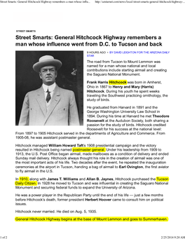 Hitchcock Highway Remembers a Man Whose Influ