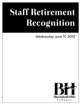 Staff Retirement Recognition