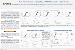 An in Vitro Method for Benchmarking of CRISPR-Associated Endonucleases