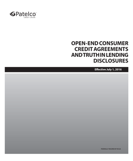 Credit Card Disclosure (PDF)