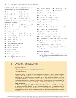 Variation of Parameters