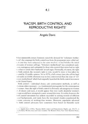 Angela Davis: Racism, Birth Control, and Reproductive Rights